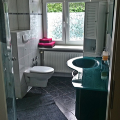 Badezimmer unserer Ferienwohnung in Schwerin
